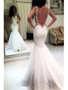 Elegant Mermaid Lace and Tulle Wedding Dresses Bridal Gowns 903390 Elegant Mermaid Lace and Tulle Wedding Dresses Bridal Gowns 903390