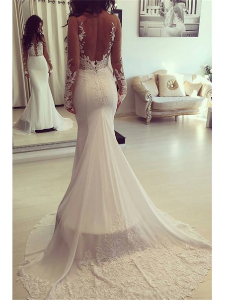 Mermaid Lace Long Sleeves Wedding Dresses Bridal Gowns 903398 Mermaid Lace Long Sleeves Wedding Dresses Bridal Gowns 903398