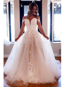 A-Line Lace Off the Shoulder Wedding Dresses Bridal Gowns 903400 A-Line Lace Off the Shoulder Wedding Dresses Bridal Gowns 903400