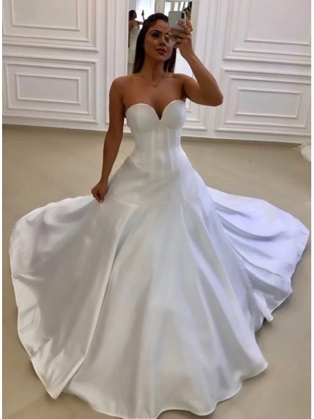 A-Line Sweetheart Long Wedding Dresses Bridal Gowns 903404