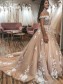 A-Line Off the Shoulder Lace and Tulle Wedding Dresses Bridal Gowns 903408