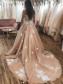 A-Line Off the Shoulder Lace and Tulle Wedding Dresses Bridal Gowns 903408