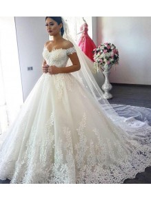 A-Line Lace Off the Shoulder Wedding Dresses Bridal Gowns 903415 A-Line Lace Off the Shoulder Wedding Dresses Bridal Gowns 903415