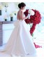 A-Line Long Satin Wedding Dresses Bridal Gowns 903417