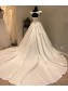A-Line Long Satin Wedding Dresses Bridal Gowns 903432