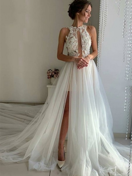 A-Line Lace and Tulle Wedding Dresses Bridal Gowns 903438 A-Line Lace and Tulle Wedding Dresses Bridal Gowns 903438