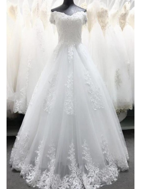 A-Line Lace Off the Shoulder Wedding Dresses Bridal Gowns 903439 A-Line Lace Off the Shoulder Wedding Dresses Bridal Gowns 903439