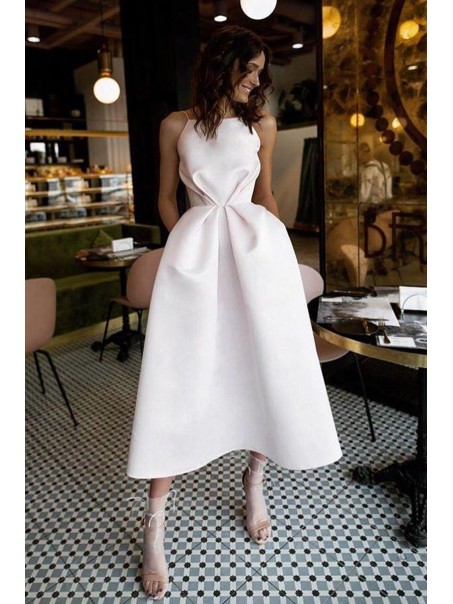 Simple Spaghetti Straps Wedding Dresses Bridal Gowns with Pockets 903447