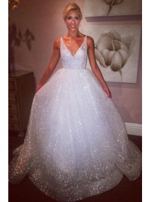 A-Line Sparkle Long Wedding Dresses Bridal Gowns 903461 A-Line Sparkle Long Wedding Dresses Bridal Gowns 903461