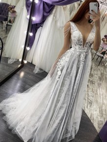 A-Line Lace and Tulle Wedding Dresses Bridal Gowns 903468 A-Line Lace and Tulle Wedding Dresses Bridal Gowns 903468