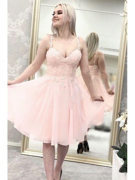 Short Pink Lace Prom Dress Homecoming Graduation Dresses 904005