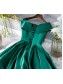 Short Green Satin Prom Dress Homecoming Graduation Dresses 904010
