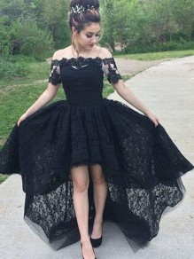 Short Lace High Low Prom Dress Homecoming Graduation Cocktail Dresses 904014