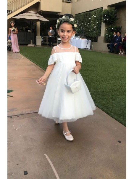 Cute Lace Ankle-Length Flower Girl Dresses 905007 Cute Lace Ankle-Length Flower Girl Dresses 905007