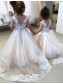 A-Line Lace and Tulle Floor-Length Flower Girl Dresses 905010