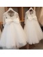 Lace and Tulle Long Sleeves Flower Girl Dresses 905015 Lace and Tulle Long Sleeves Flower Girl Dresses 905015