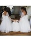 Lace and Tulle Long Sleeves Flower Girl Dresses 905015 Lace and Tulle Long Sleeves Flower Girl Dresses 905015