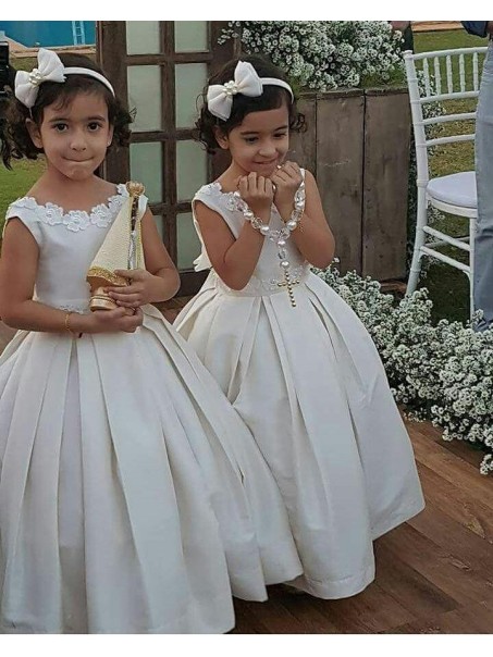 Ball Gown Tea-length Flower Girl Dresses