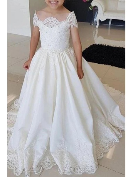 Cute Floor Length Lace Flower Girl Dresses 905031 Cute Floor Length Lace Flower Girl Dresses 905031