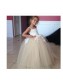 Lace and Tulle Floor Length Flower Girl Dresses 905036