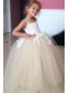 Lace and Tulle Floor Length Flower Girl Dresses 905036