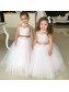 Lace and Tulle Two Pieces Flower Girl Dresses 905037 Lace and Tulle Two Pieces Flower Girl Dresses 905037
