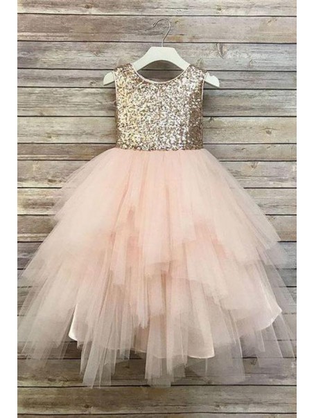Cute Sequin and Tulle Flower Girl Dresses 905044