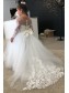 Lace and Tulle Long Sleeves Flower Girl Dresses 905047 Lace and Tulle Long Sleeves Flower Girl Dresses 905047