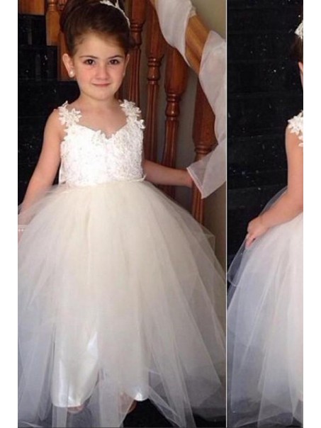 Lace and Tulle Flower Girl Dresses 905049
