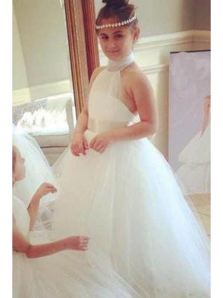 Halter Tulle Floor Length Flower Girl Dresses 905050 Halter Tulle Floor Length Flower Girl Dresses 905050