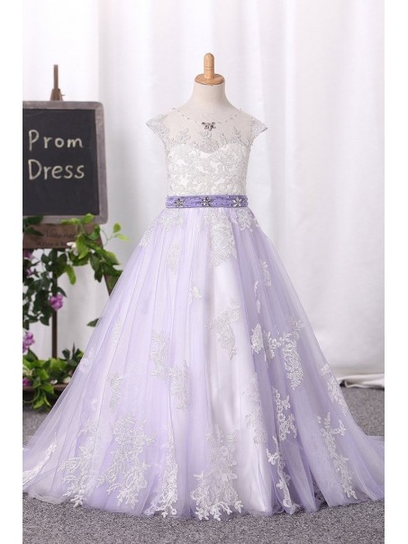 A-Line Lace and Tulle Flower Girl Dresses 905053 A-Line Lace and Tulle Flower Girl Dresses 905053