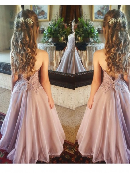 A-Line Lace Flower Girl Dresses 905055