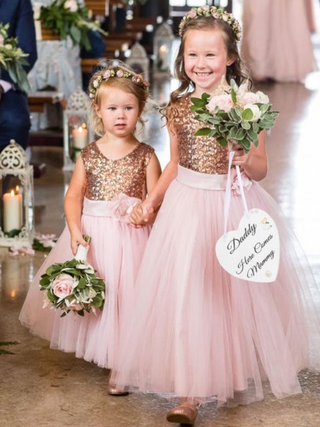 Cute Sequins and Tulle Flower Girl Dresses 905064 Cute Sequins and Tulle Flower Girl Dresses 905064
