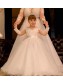 Lace and Tulle Long Sleeves Flower Girl Dresses 905080