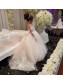 Lace and Tulle Long Sleeves Flower Girl Dresses 905081