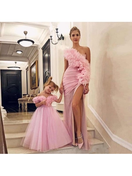 Cute Pink Tulle Flower Girl Dresses 905082