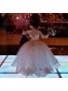 Lace and Tulle Long Sleeves Flower Girl Dresses 905084