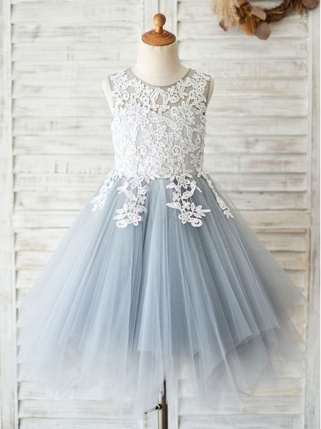 Lace and Tulle Flower Girl Dresses 905085