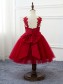 Lace and Tulle Red Flower Girl Dresses 905087