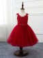 Lace and Tulle Red Flower Girl Dresses 905087