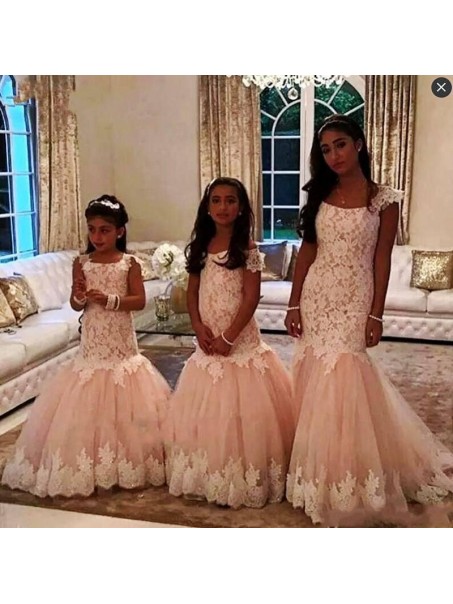 Mermaid Lace and Tulle Flower Girl Dresses 905088 Mermaid Lace and Tulle Flower Girl Dresses 905088