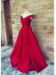 A-Line Off-the-Shoulder Long Red Prom Formal Evening Dresses 99501006 A-Line Off-the-Shoulder Long Red Prom Formal Evening Dresses 99501006