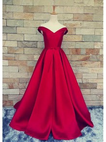 A-Line Off-the-Shoulder Long Red Prom Formal Evening Dresses 99501006 A-Line Off-the-Shoulder Long Red Prom Formal Evening Dresses 99501006