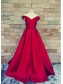 A-Line Off-the-Shoulder Long Red Prom Formal Evening Dresses 99501006