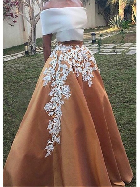 A-Line Off-the-Shoulder Two Pieces Prom Formal Evening Dresses 99501047 A-Line Off-the-Shoulder Two Pieces Prom Formal Evening Dresses 99501047