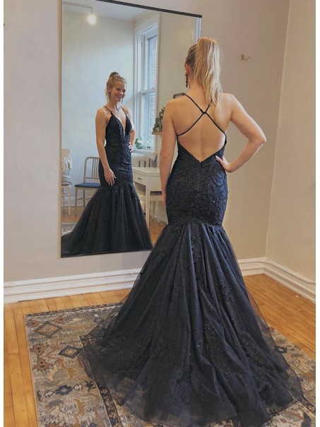 Mermaid Long Black Lace Prom Dresses Formal Evening Gowns 995011007 Mermaid Long Black Lace Prom Dresses Formal Evening Gowns 995011007