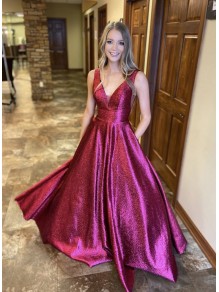 A-Line V-Neck Long Prom Dresses Formal Evening Gowns 995011017 A-Line V-Neck Long Prom Dresses Formal Evening Gowns 995011017