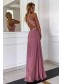 A-Line Lace Chiffon V-Neck Long Prom Dresses Formal Evening Gowns 995011041