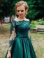 A-Line Long Sleeves Lace Prom Dresses Formal Evening Gowns 995011049
