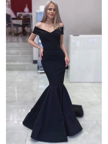 Mermaid Long Navy Off-the-Shoulder Prom Dresses Formal Evening Gowns 995011052 Mermaid Long Navy Off-the-Shoulder Prom Dresses Formal Evening Gowns 995011052